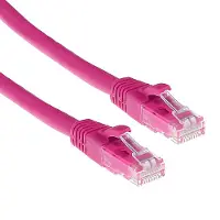 ACT Roze 15 meter U/UTP CAT6 patchkabel snagless met RJ45 connectoren