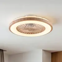 LumenXL Plafondventilator Starry met aanpasbare kleurtemperatuur en stereffect - houtlook