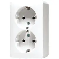 JUNG JG Schuko-stopcontact 6020AWW AP600, 2-voudig, alpinwit