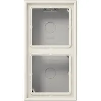 JUNG AP-petting, 2 stuks, witte, geperste frame - De afwerking aan de bovenkant is 2 keer LS 582 A W