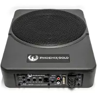 Phoenix Games ZR10P 10 inch Actieve underseat subwoofer met 400 watt + Kabel aansluitset / Auto subwoofer
