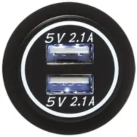 ACV Dual USB auto lader 12V/24V 4.2A / Wit (Bulk)