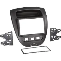 ACV 2-DIN Paneel geschikt voor Citroën C1 - Peugeot 107 - Toyota Aygo 2005-2014 Kleur: Zwart