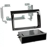 ACV 2-DIN frontpaneeladapter met opbergvak voor Fiat Ducato > piano zwart
