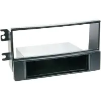 ACV 1-DIN frontpaneeladapter met opbergvak compatibel met KIA Sportage 2008 > zwart