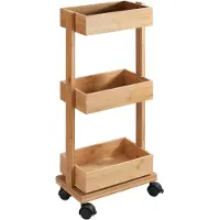 Zeller Trolley Rek Tortona Badkamerkast met 3 legplanken