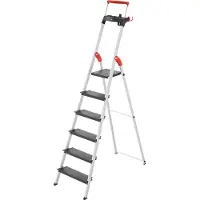 Hailo Trapladder L100 Topline Grijs 6 50 x 116 x 209 cm