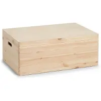 Zeller Houten kist 60x40x24 cm met deksel