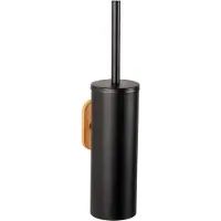 Wenko Orea Turbo-Loc Bamboo toiletborstelhouder zwart mat