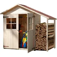 Weka Tuinkast 357 A Gr2 Met Houtberging 87x224cm