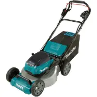 Makita Accu-gazonmaaier DLM465Z, 36 volt (2x18 volt) (blauw/zwart, zonder accu en oplader, met wielaandrijving)