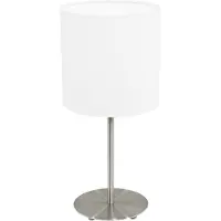 Eglo Tafellamp Pasteri 40cm mat chroom met wit