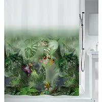 Spirella Douchegordijn Jungle Groen 180cm