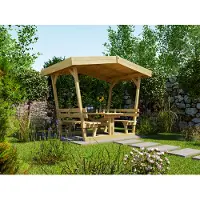 Weka Prieel + Picknicktafel Bavaria 662 190x154cm