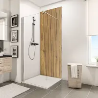 Schulte achterwand - hout lichte eik - 100x210 - zelf inkortbaar - wanddecoratie - muurdecoratie - badkamer wandpanelen - muurbekleding