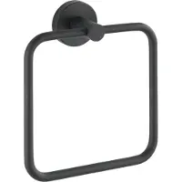 Wenko Bosio handdoekring RVS zwart mat