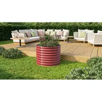 Vitavia Plantenbak Vita Rund 630 - Robijn - Metaal - 82,1x82,1x63cm