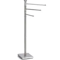 Zeller handdoeken droogrek - staand model - 3 stangen - RVS - 22 x 18 x 87 cm
