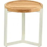 Apple Bee Bijzettafel Monaco Coffee Table 45 x 47 Aluminium Teak Oyster Natural