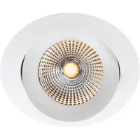 The Light Group Downlight One 360° SunLike, dimbaar, wit / opaal, Woon-/ Eetkamer, Aluminium, Modern, downlight
