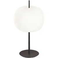 Kdln Design tafellamp Kushi, dimbaar, wit / opaal, Woon-/ Eetkamer, Glas, Design, tafellamp