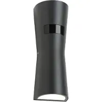 LCD Wandlamp buiten met bewegingssensor 5135, zwart, Aluminium, Modern