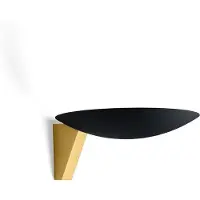 Wever & Ducre LED wandlamp Scava 1.0 zwart/goud 2700 K 1.0, dimbaar, zwart, Woon-/ Eetkamer, Aluminium, wandlamp
