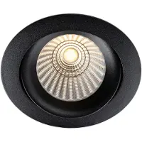 The Light Group Downlight DL04, dimbaar, zwart, Woon-/ Eetkamer, Aluminium, Modern, downlight