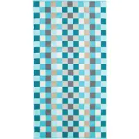 Cawö Douchelaken Unique Karo Turquoise