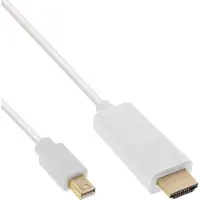 InLine Premium Mini DisplayPort 1.2 naar HDMI 1.4 kabel (4K 30 Hz) / wit - 3 meter