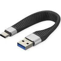 Roline USB 3.2 Gen 2 siliconenkabel, Emark, C-A, M/M, 10Gbit/s, zwart, 11 cm