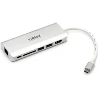 Roline Dockingstation USB Type C, HDMI 4K, USB 3.0 / USB 3.2 Gen 1, SD/MicroSD, Gigabit Ethernet