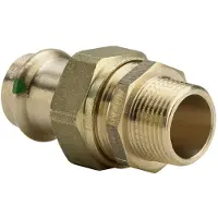 Viega Technologie voor pijpaansluitingen, Sanpress forskruning 2"-54 mm af rødgods, SC-Contur stopcontact/nippel (Persaansluiting)