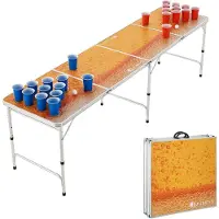 Juskys Beerpong Tafel / Beerpongset Piwo - Verstelbaar & Inklapbaar - Incl. 100 bekers & 6 ballen