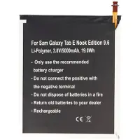 AccuCell Accu geschikt voor Samsung Galaxy Tab E Nook Edition 9.6, lithium-polymeer, 3,8V, 5000mAh, 19,0Wh, ingebouwd, zonder gereedschap