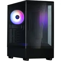 Zalman Mini Tower PC Behuizing zonder voeding - P10 (Zwart) - Micro ATX/Mini-ITX - 1x120mm A-RGB - USB-C/3.0/HD Audio - Gehard glas