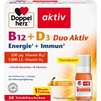 Queisser Pharma GmbH & Co. KG Doppelherz aktiv B12 + D3 Duo: Energie en immuniteit, 30 drinkflacons
