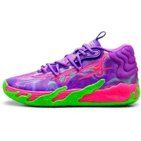 Puma MB.03 Toxic basketbalschoenen voor Heren, Groen/Paars, Maat 45