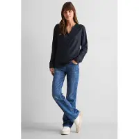 Cecil Dames Blouse in effen kleur - Blauw - XXL