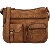 Hide & Stitches Paint Rock Shoulderbag cognac