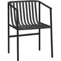 Hubsch Villa outdoor stoel zwart - 142002