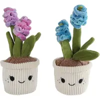Van Manen Veenendaal Pluche plant knuffel hyacint decoratie 29cm multicolor.