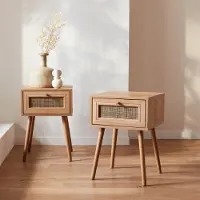 Sweeek Nachtkastje, set van 2 Naturel
