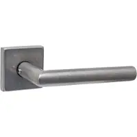 Intersteel Achterdeurbeslag Deurkruk Jura op Massieve Rozet 53x53x10 mm RVS Getrommeld