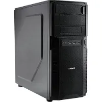 Zalman Z1, Midi-toren, PC, Zwart, ATX, Kunststof, Staal, Komvormig