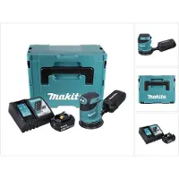 Makita DBO 180 RF1J accu excentrische schuurmachine 18 V 125 mm + 1x accu 3,0 Ah + oplader + Makpac