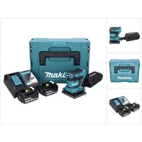 Makita DBO 480 RFJ accu-excentrische schuurmachine 18 V 112 x 102 mm + 2x accu 3,0 Ah + oplader + Makpac