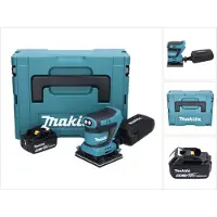 Makita DBO 480 G1J accu-excentrische schuurmachine 18 V 112 x 102 mm + 1x accu 6,0 Ah + Makpac - zonder oplader