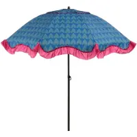 Edelman Mitchell parasol hart blauw - Ø220 x 238 cm