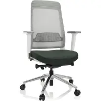 Hjh OFFICE Bureaustoel CHIARO T2 WHITE netstof / stof donkergroen / grijs